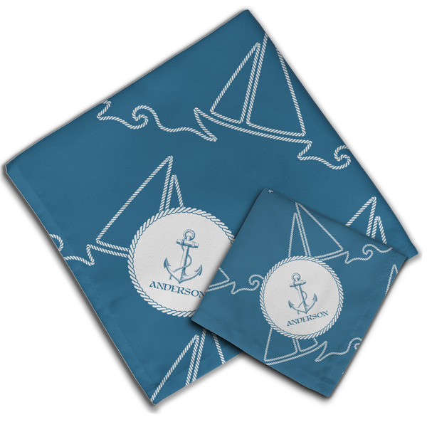 Rope Sail Boats Cloth Napkins - Personalized Lunch & Dinner (PARENT MAIN)