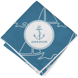 Rope Sail Boats Cloth Cocktail Napkin - Single w/ Name or Text