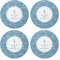 Rope Sail Boats Coaster Round Rubber Back - Apvl