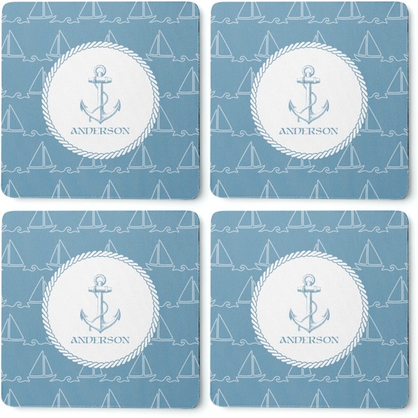Rope Sail Boats Coaster Rubber Back - Apvl