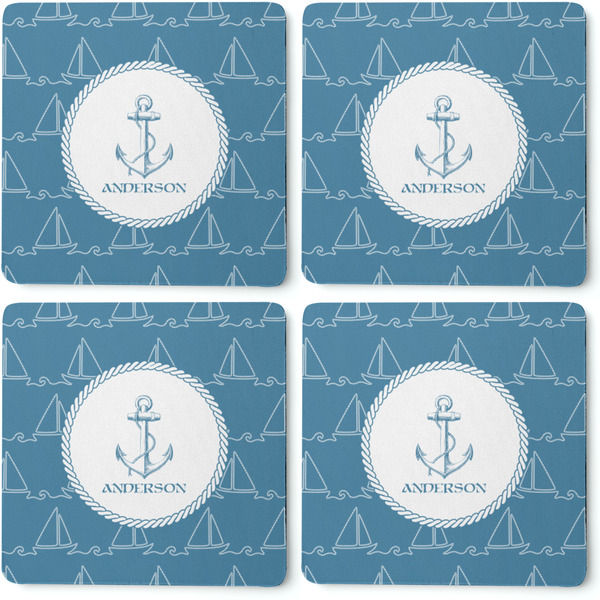 Rope Sail Boats Coaster Rubber Back - Apvl