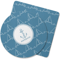 Rope Sail Boats Rubber Backed Coaster (Personalized)