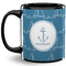 Rope Sail Boats Coffee Mug - 11 oz - Full- Black