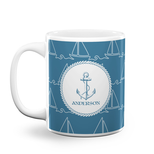 Custom Rope Sail Boats Coffee Mug (Personalized)