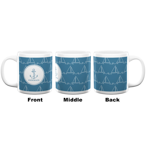 Rope Sail Boats Coffee Mug - 20 oz - White APPROVAL