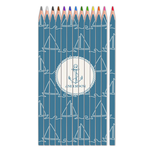 Custom Rope Sail Boats Colored Pencils (Personalized)