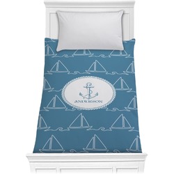 Rope Sail Boats Comforter - Twin XL (Personalized)
