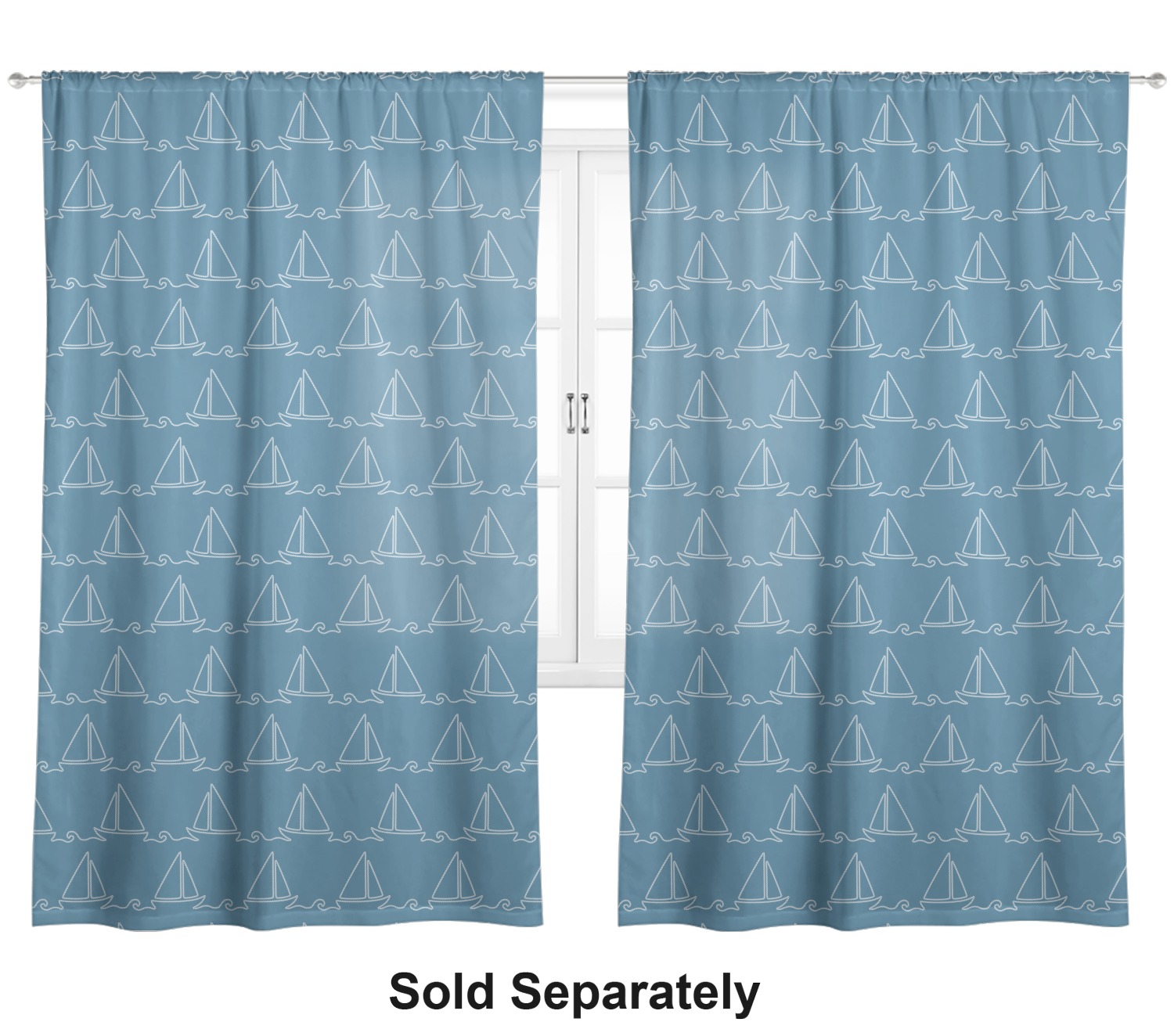 Rope Sail Boats Curtain 50"x84" Panel (Personalized) YouCustomizeIt