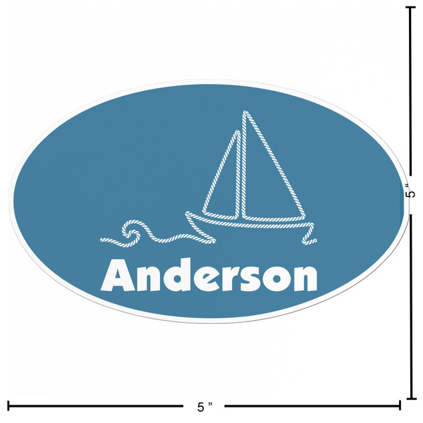 Rope Sail Boats Custom Shape Iron On Patches - L - APPROVAL