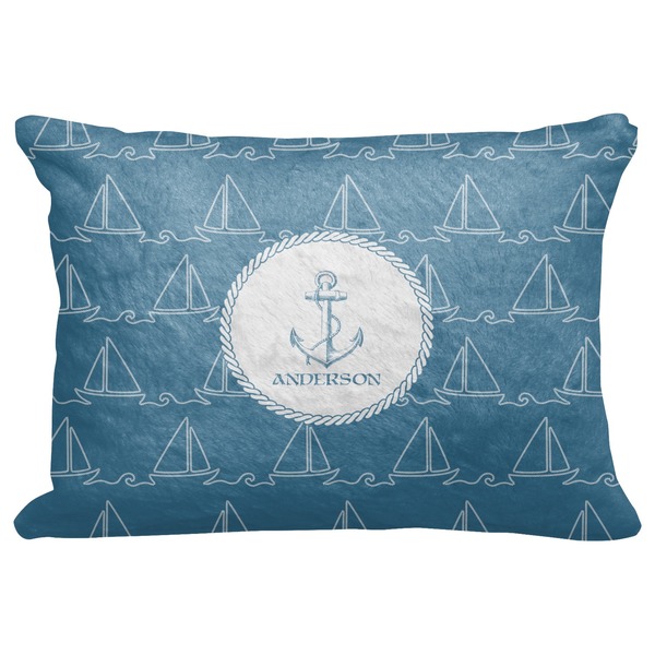 Custom Rope Sail Boats Decorative Baby Pillowcase - 16"x12" (Personalized)