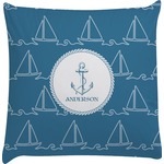 Rope Sail Boats Decorative Pillow Case (Personalized)