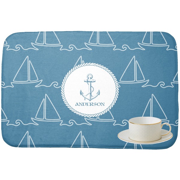 Rope Sail Boats Dish Drying Mat