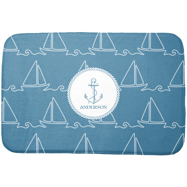 Custom Rope Sail Boats Dish Drying Mat (Personalized)