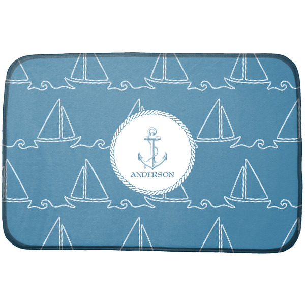 Custom Rope Sail Boats Dish Drying Mat (Personalized)