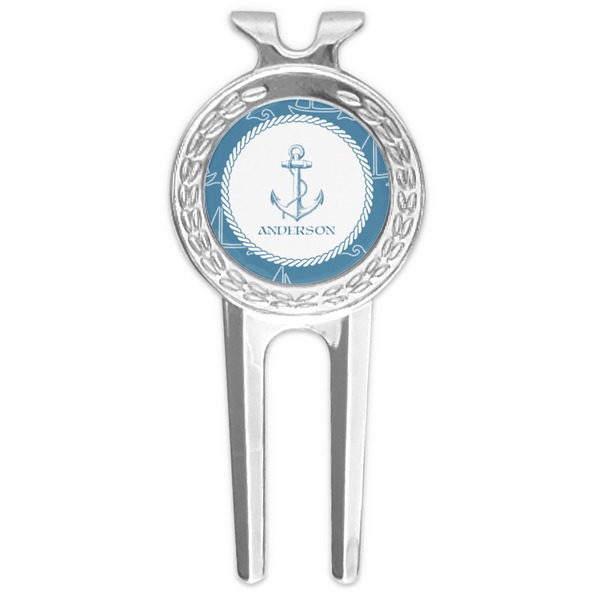 Custom Rope Sail Boats Golf Divot Tool & Ball Marker (Personalized)