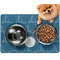 Rope Sail Boats Dog Food Mat - Small w/ Name or Text