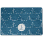 Rope Sail Boats Dog Food Mat w/ Name or Text