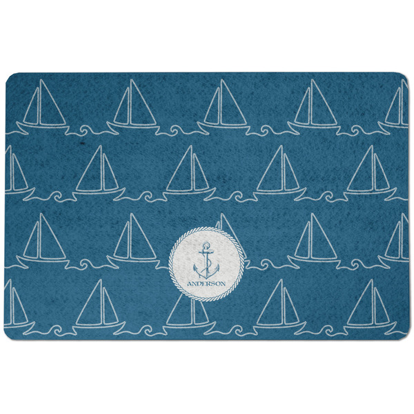 Rope Sail Boats Dog Food Mat - Small without bowls