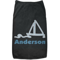 Rope Sail Boats Black Pet Shirt (Personalized)