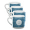 Rope Sail Boats Double Shot Espresso Mugs - Set of 4 Front