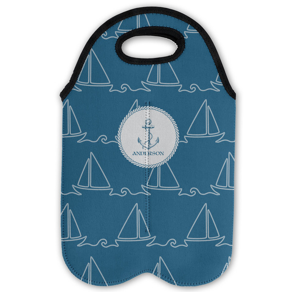Rope Sail Boats Double Wine Tote - Flat (new)