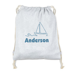 Rope Sail Boats Drawstring Backpack - Sweatshirt Fleece - Double Sided (Personalized)