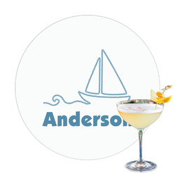 Rope Sail Boats Printed Drink Topper (Personalized)