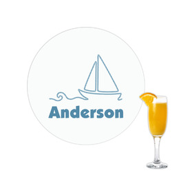 Rope Sail Boats Printed Drink Topper - 2.15" (Personalized)