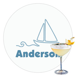 Rope Sail Boats Printed Drink Topper - 3.5" (Personalized)