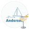 Rope Sail Boats Printed Drink Topper - 3.5" (Personalized)