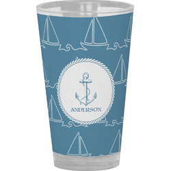 Rope Sail Boats Pint Glass - Full Color (Personalized)