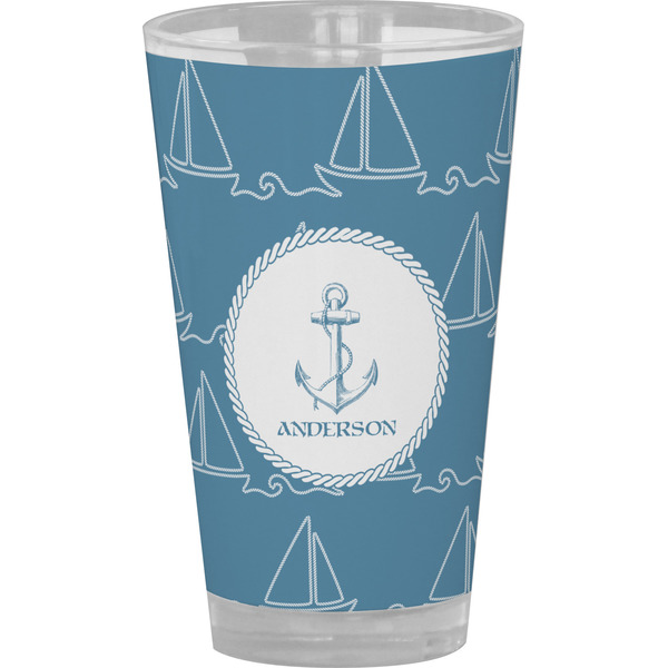 Custom Rope Sail Boats Pint Glass - Full Color (Personalized)