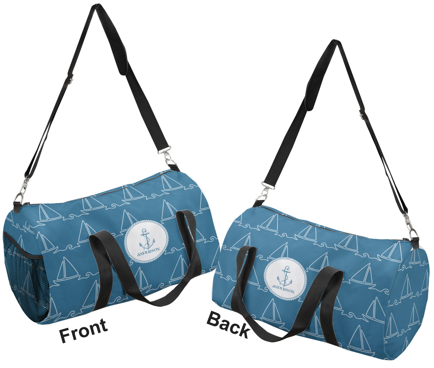 Rope Sail Boats Duffel Bag Small (Personalized) YouCustomizeIt