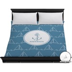 Rope Sail Boats Duvet Cover - King (Personalized)