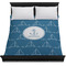 Rope Sail Boats Duvet Cover - Queen - On Bed - No Prop