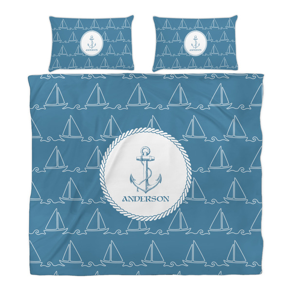 Rope Sail Boats Duvet Cover Set - King - Alt Approval
