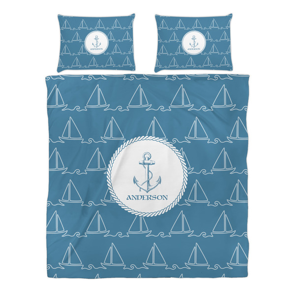 Rope Sail Boats Duvet cover Set - Queen - Alt Approval