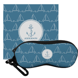 Rope Sail Boats Eyeglass Case & Cloth (Personalized)