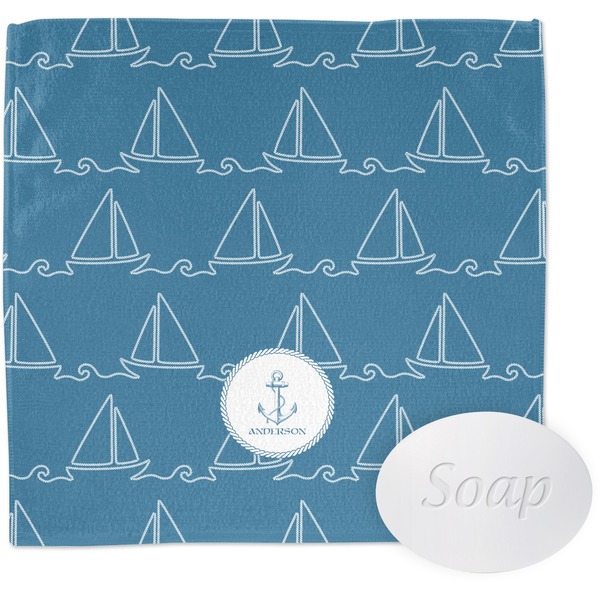 Rope Sail Boats Wash Cloth with soap