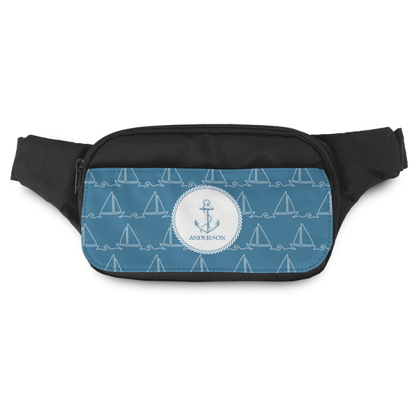 Custom Rope Sail Boats Fanny Pack - Modern Style (Personalized)