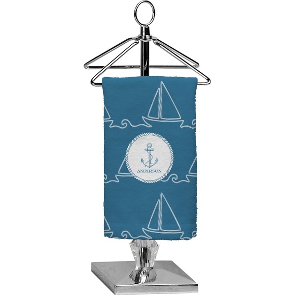 Custom Rope Sail Boats Finger Tip Towel - Full Print (Personalized)