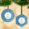 Rope Sail Boats Frosted Glass Ornament - MAIN PARENT