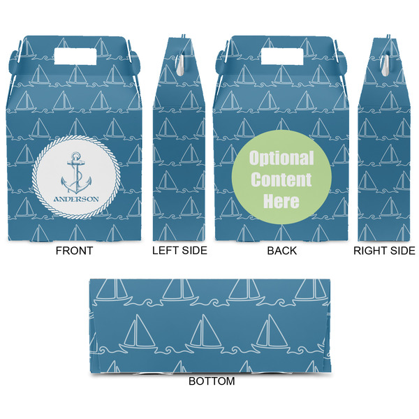 Rope Sail Boats Gable Favor Box - Approval