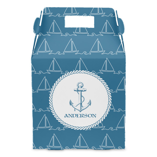 Rope Sail Boats Gable Favor Box - Front