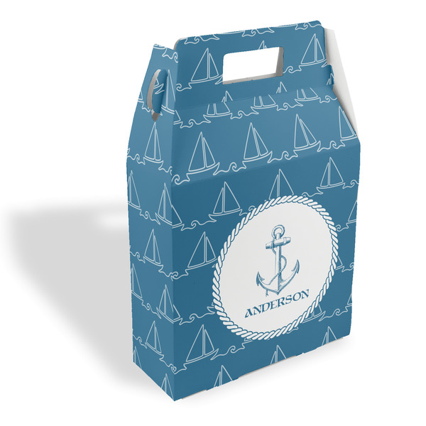 Custom Rope Sail Boats Gable Favor Box (Personalized)