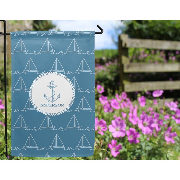Rope Sail Boats Garden Flag - Outside In Flowers