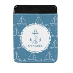 Rope Sail Boats Genuine Leather Money Clip (Personalized)