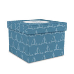 Rope Sail Boats Gift Box with Lid - Canvas Wrapped - Medium (Personalized)