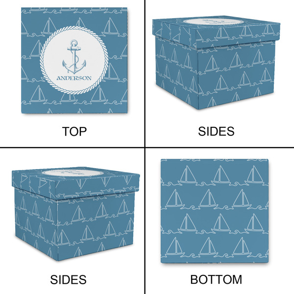 Rope Sail Boats Gift Boxes with Lid - Canvas Wrapped - Small - Approval