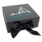 Rope Sail Boats Gift Boxes with Magnetic Lid - Black - Front (angle)